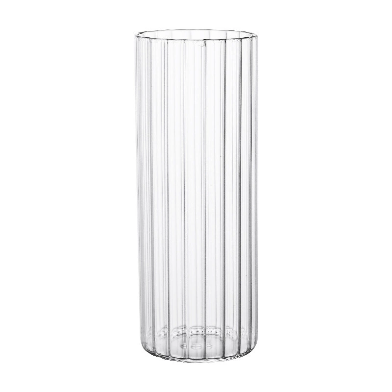 Glass Tumbler, Vertical Stripe Design, Factory Direct, Multiple Capacities 230/360/455/560 ml