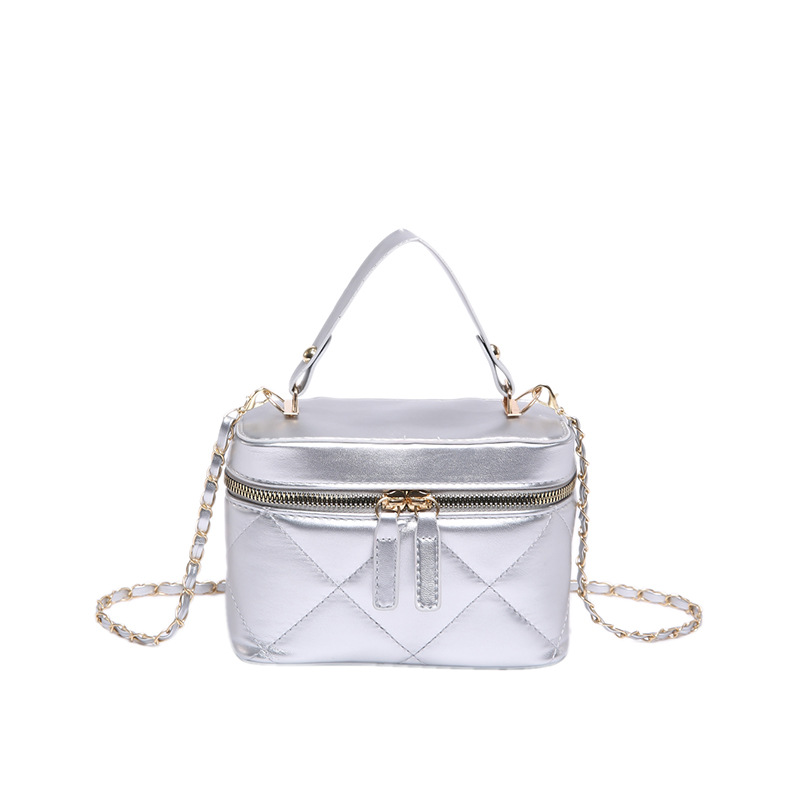 Bolsos mujer moda simple portátil pequeño bolso cuadrado 2024 verano nuevo estilo estilo estilo occidental bordado cadena de diamantes bolso de mensajero