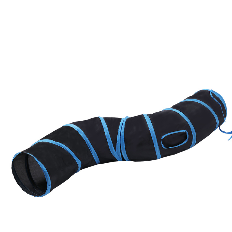 Suministros para mascotas Amazon nuevo Negro S-tipo gato Túnel de juguete auto-Hola gato de juguete plegable gato túnel