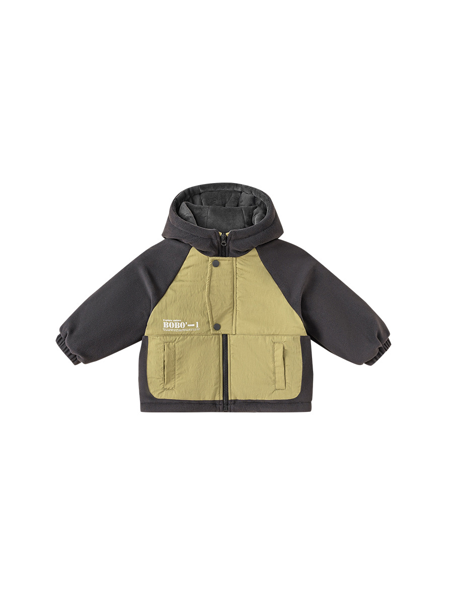 Ropa Infantil Youbao, Ropa de Trabajo de Otoño e Invierno, Chaqueta Cortavientos con Capucha y Bloques de Color para Niños Pequeños, Ropa de Invierno