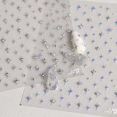 ネイルシール星芒日本式レーザー立体四芒星高級百合爪アクセサリー爆発金小四芒星
