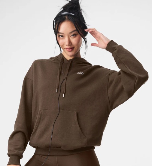 Autumn Winter Sports Hoodie 3D Emboridery Label Loose Women Warm Hoodie Sets