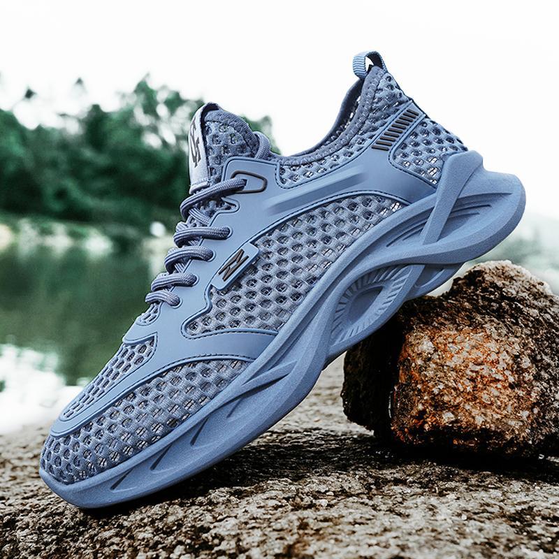 Zapatos de verano para hombres, zapatos casuales ligeros y versátiles para adolescentes, zapatos deportivos de tendencia de moda, zapatos de tela de malla transpirables