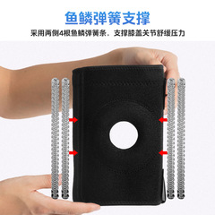 Wholesale Sports Knee Support for Cycling and Hiking with Professional Straps, Pressure-Relief Silicone Springs, Breathable Knee Protection Sleeves