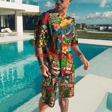 Men's Vacation Shirt Fashion Seaside Holiday T-Shirt Suit Su