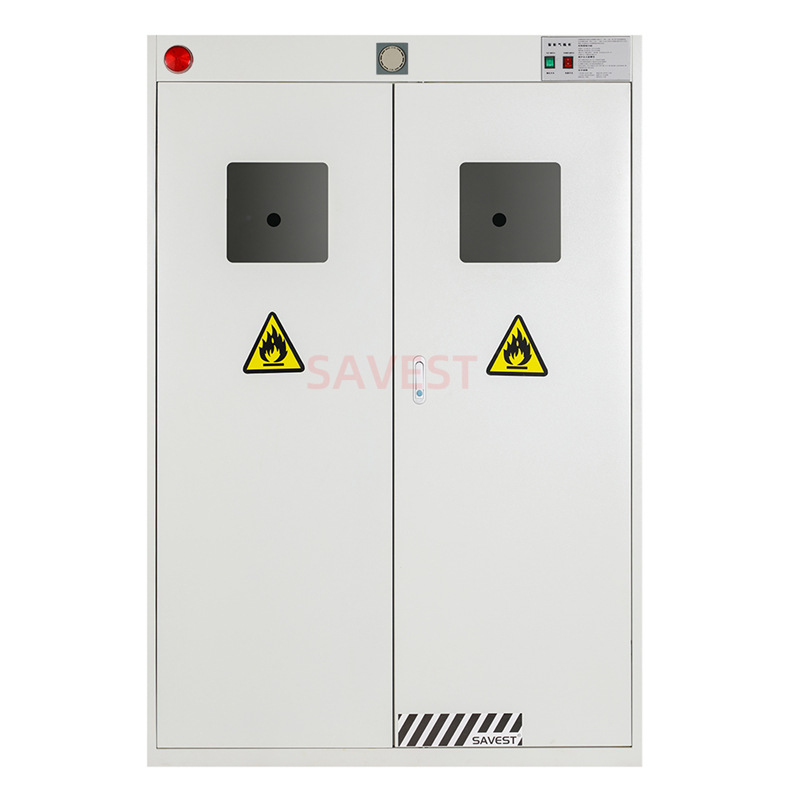 厂家供应SAVEST带常规可燃气体报警器 全钢三瓶气瓶柜