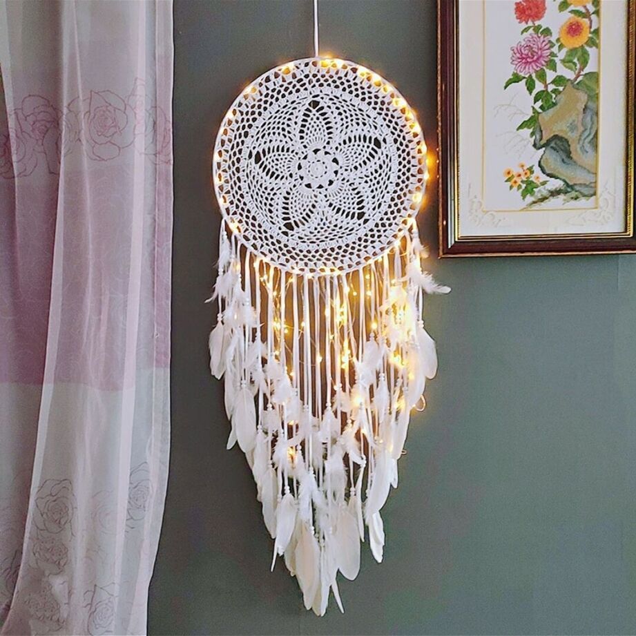 조명이 있는 흰색 앤티크 스타일 [40*120CM]