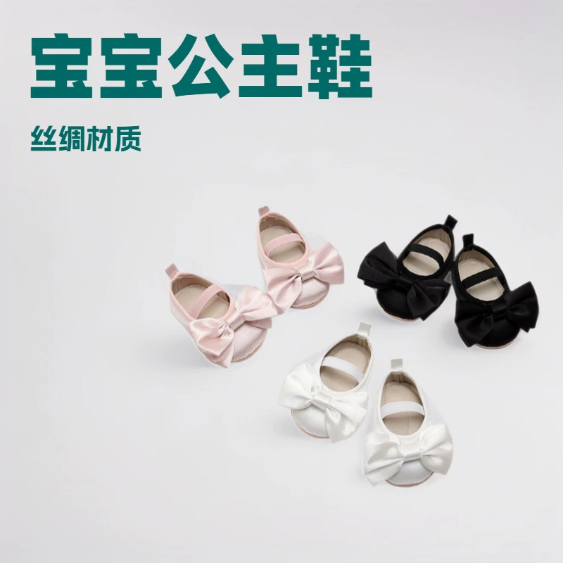 Children's breathable summer cute footwear for princess with bow for early age, soft sole