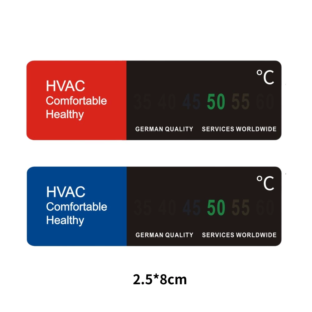35-60 градусов Красный Синий холодный и теплый водоотделитель наклейка для измерения температуры клапан термометр наклейка геотермальное Отопление и вентиляция наклейка для измерения температуры