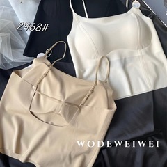 恵芝欣2968一体型美背胸当て付きタンクトップ レディース 胸パッド入り インナーとしても外側にも着用できる小さめキャミソール下着