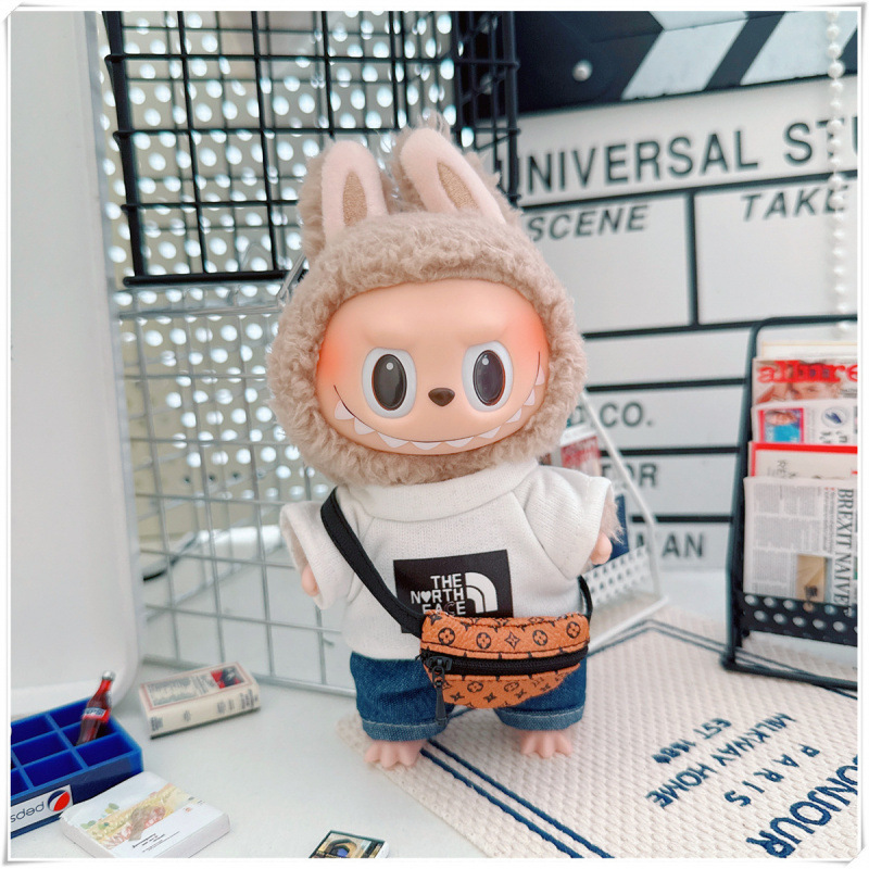 labubu ベビー服 Labubu 第一世代第二世代第三世代 10 センチメートル綿人形黒と白グレートレンディなスウェットシャツパーカーパンツ|undefined