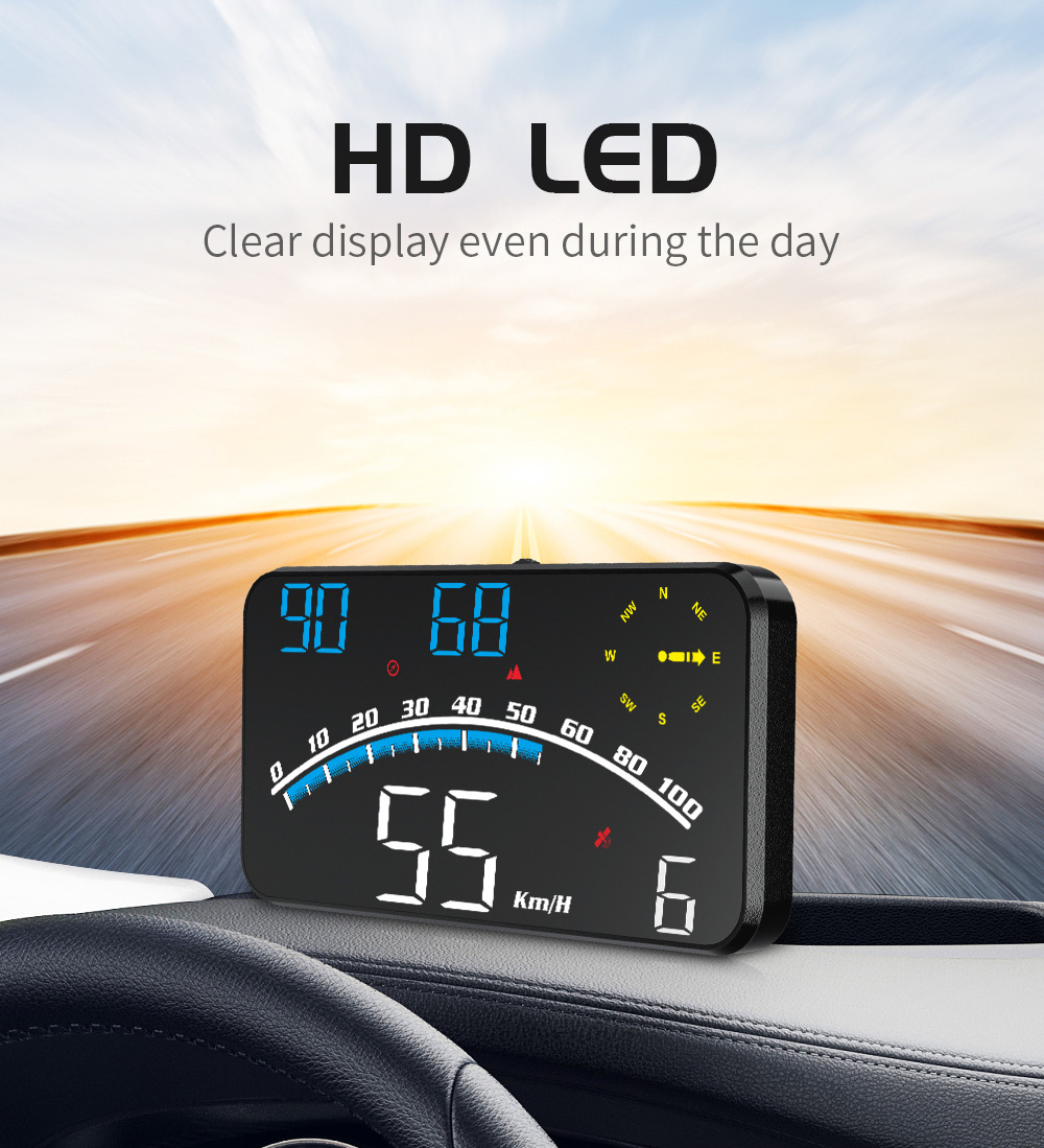 Cross-border car HUD universal head-up display, Beidou GPS speedometer, intelligent high-definition head-up display