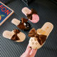 Children's Slippers Summer Girl's Bow Princess Baotou Outer Wear Girl's Fashion Home Soft Bottom Sandals for Baby