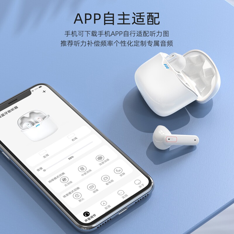 イヤホンなしDSP16チャンネルbluetoothスマートノイズマルチモード両耳装着入耳式デジタル補聴器|undefined