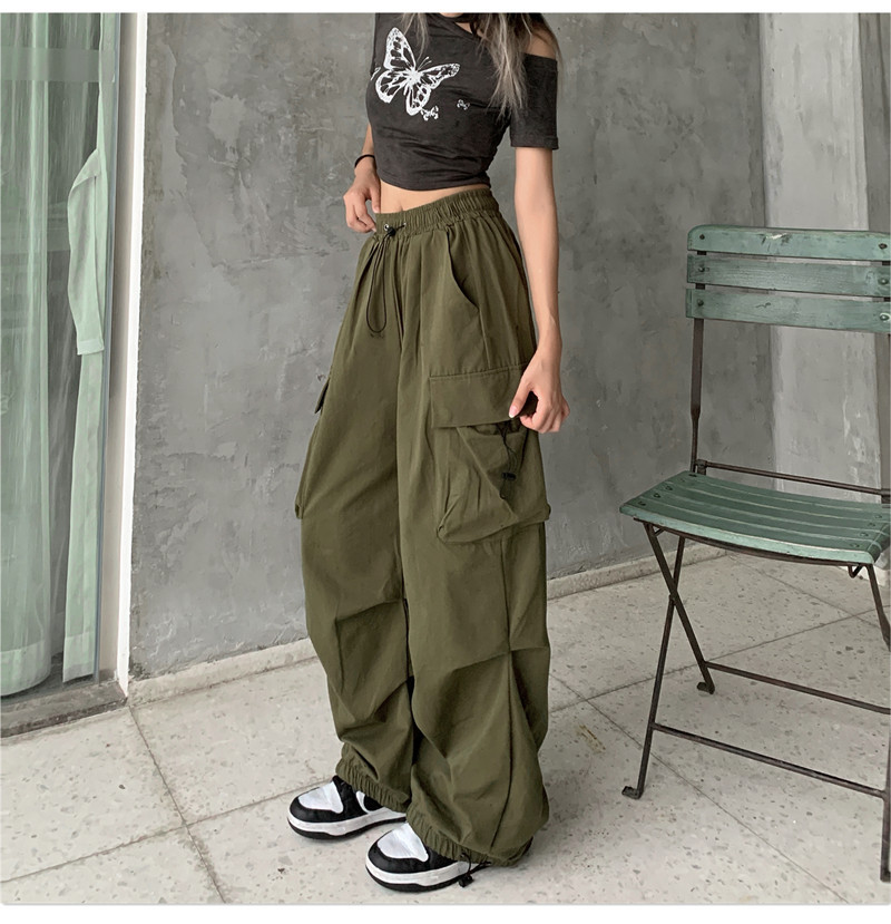 Arbeitshosen im High-Street-Design für Damen und Herren, neue lockere gerade Hosen mit weitem Bein und großen Taschen, lässige Knöchelhosen, trendig_voghion.com