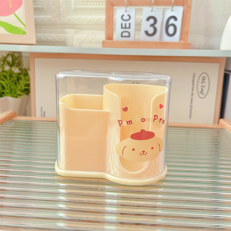 日系卡通少女心化妆棉粉扑收纳盒家用棉签收纳盒猫咪马卡龙盒子|undefined