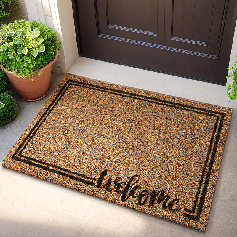 Alfombra de coco natural de fábrica directa para ventas transfronterizas, que elimina barro y polvo, antideslizante, resistente al desgaste, admite personalización y dropshipping.