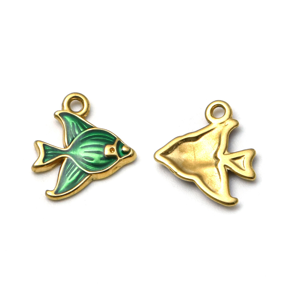 1 Piece 304 Stainless Steel Fish Polished Pendant DIY Ornament Accessories display picture 5