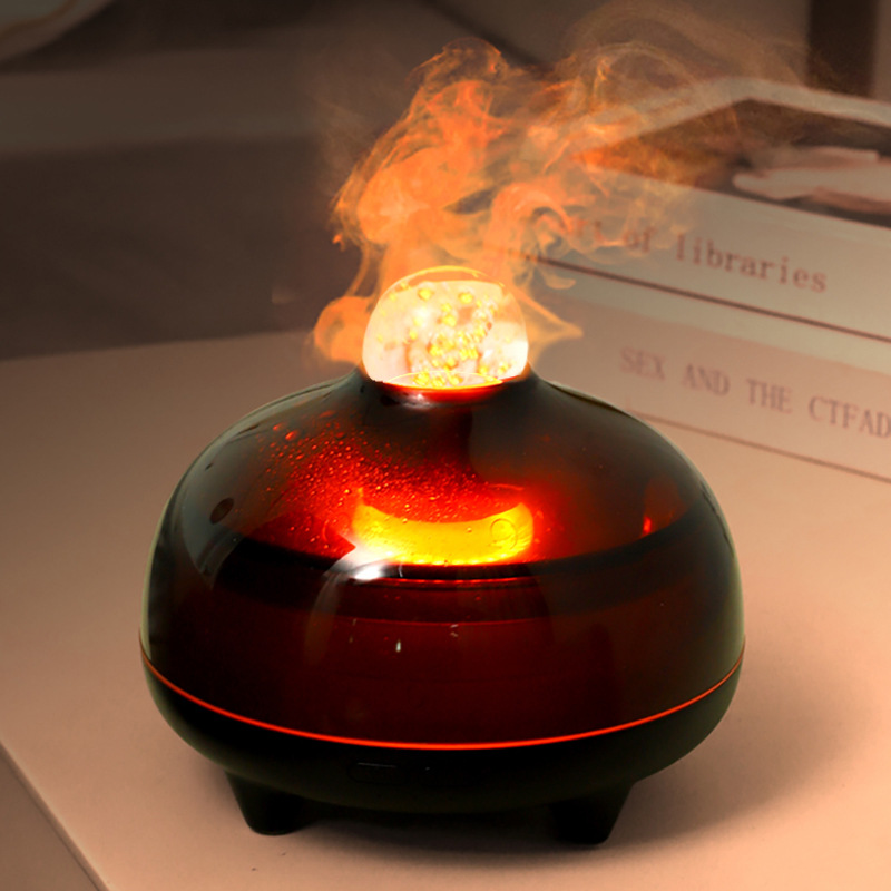 일반 검정색-350ML-USB 플러그인 모델-유리 볼 포함