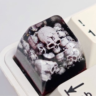 Mechanical Keyboard Resin Personalized Keycap Translucent Customized Sar1 Height Key Skull Halloween Gift