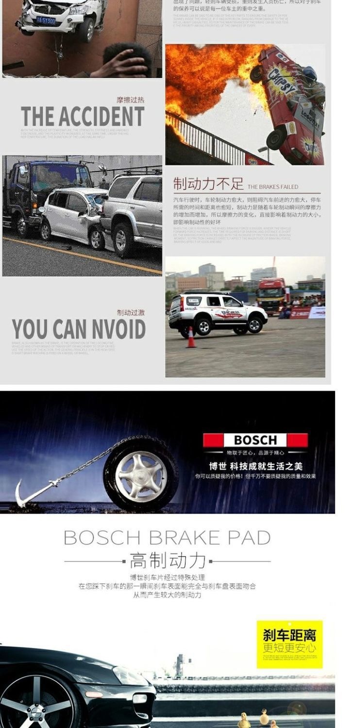 Suitable for Bosch Brake Pads for Bmw 1 Series, 2 Series, 3 Series, 4 Series, 5 Series, 6 Series, 7 Series/X1/X2/X3/X4/X5/X6