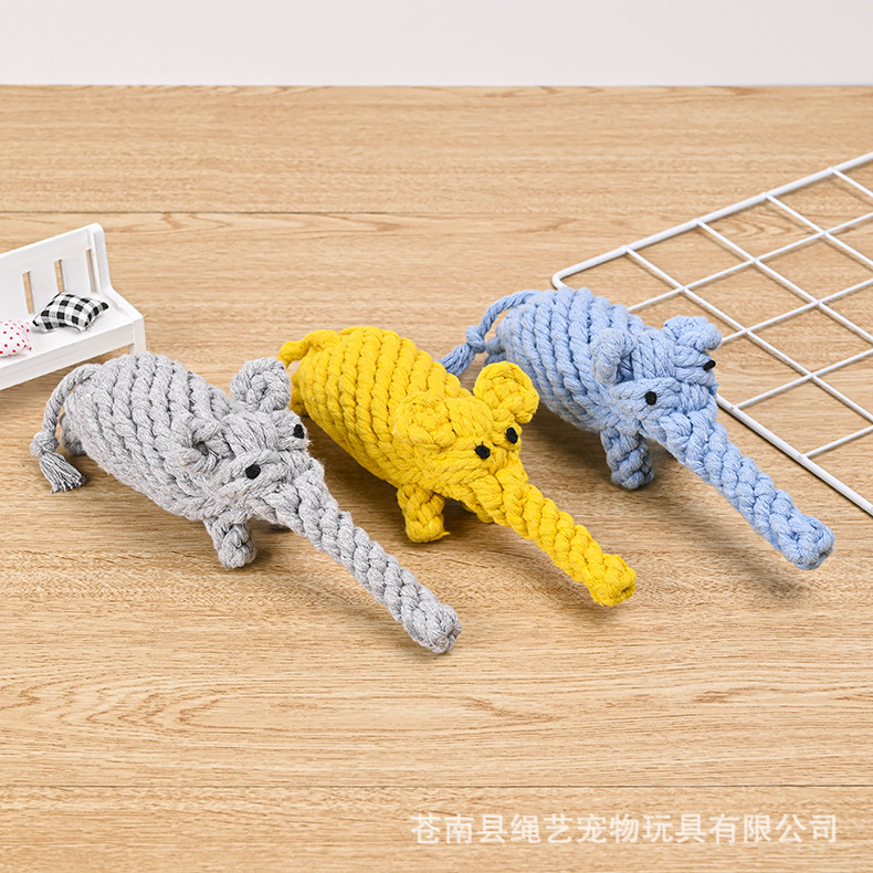 厂家批发棉绳宠物玩具 手工编织动物系列狗狗玩具 狗狗咬绳玩具详情19
