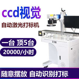 ccd视觉自动定位激光打标机二维码条形码全自动流水线激光打码机