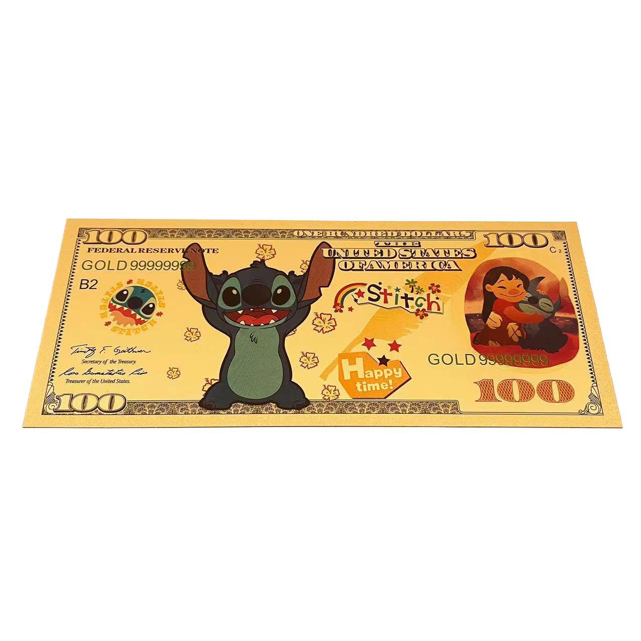 Clásico belleza estrella bebé nota conmemorativa Stitch Gold note Live Gift Collection souvenir