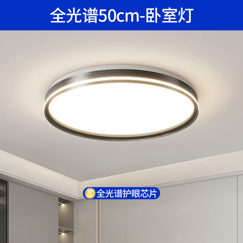 Luz de sala de estar de espectro completo lámpara principal italiana lámpara de techo minimalista moderna lámpara de dormitorio de atmósfera minimalista lámpara Zhongshan