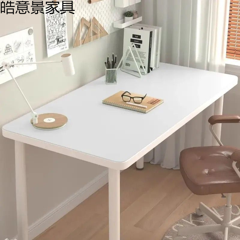 电脑桌家用学习书桌ins风写字台长方桌出租屋学习小白桌防碰圆角|undefined