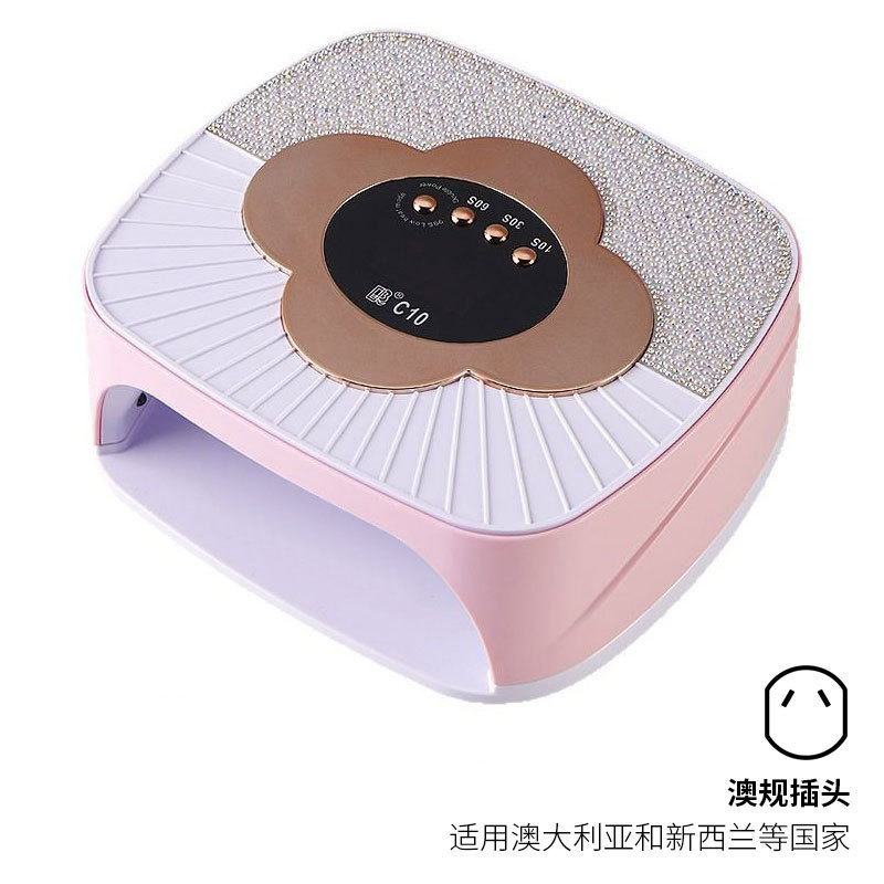 Lámpara de manicuras transfronteriza 308W alta potencia dos manos manicuras asado lámpara de secado rápido pegamento de nail lámpara de fototerapia de perforación inteligente lámpara de asado