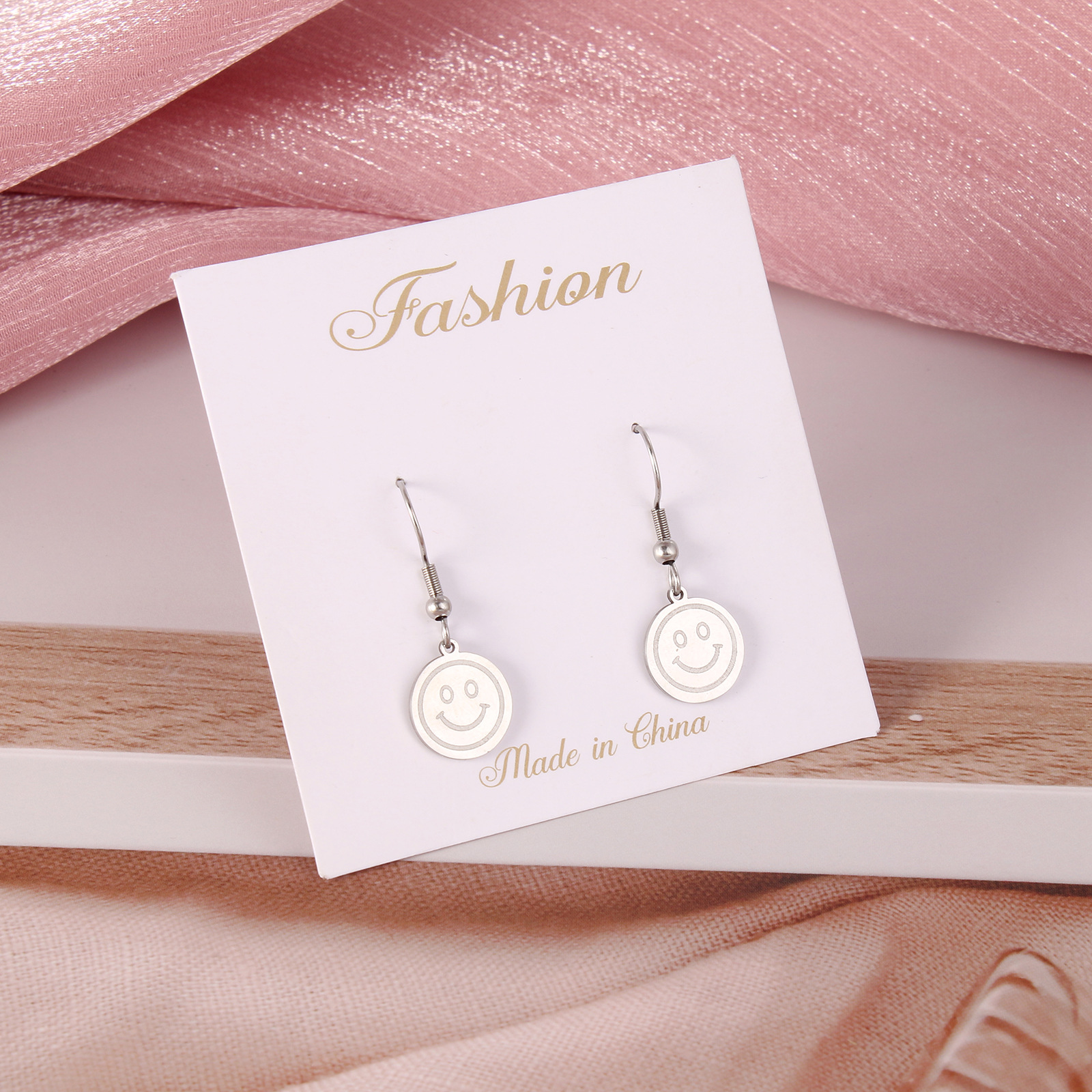1 Pair Fashion Portrait Polishing Stainless Steel Drop Earrings display picture 9
