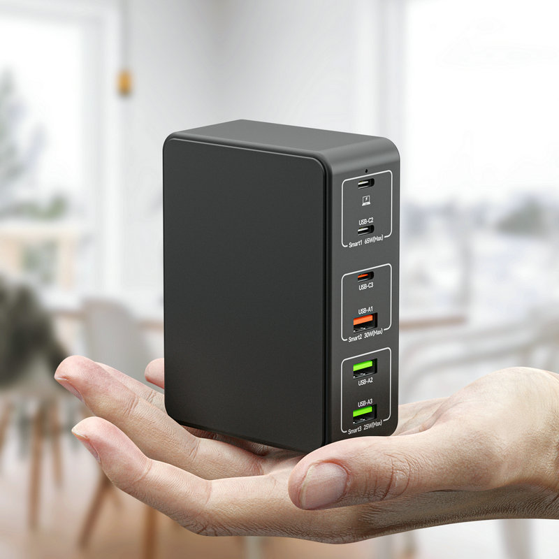 Transfronteriza Venta caliente multifuncional 120W de alta potencia PD carga rápida USB multi-Puerto teléfono móvil cargador de la computadora cabeza de carga