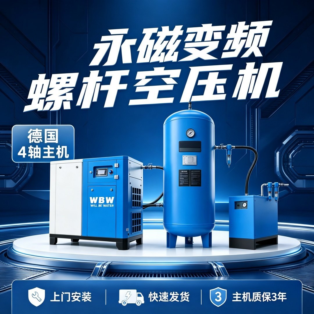 22KW Permanent Magnet Variable Frequency Screw Air Compressor Industrial Silent Energy-Saving Air Compressor