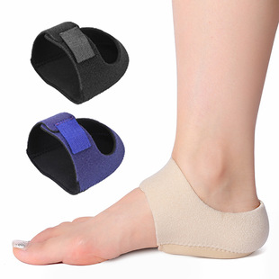 Silicone Heel Cover Heel Cover Shock-Absorbing Pad Heel Socks Cover Gel Protective Cover for Men and Women with Velcro Shock-Absorbing Pad