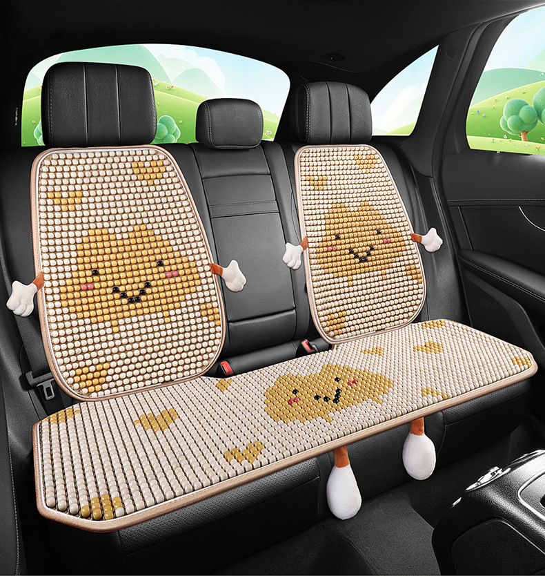 Car Seat Cushion, Summer Cooling Cushion, Wooden Bead Ventilation Seat Cushion, Summer Square Cushion, Breathable Butt Cushion, Truck Seat Single Cushion