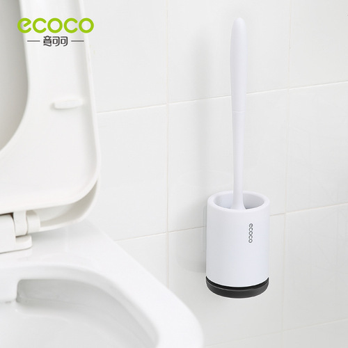 Toilet brush with no dead ends, wall-mounted, home bathroom, no punching, toilet brush, long-handled wall-mounted cleaning brush set