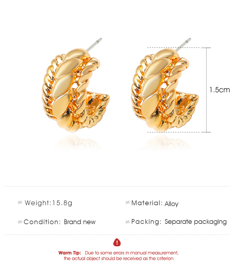 Fashion Geometric C-shaped Alloy Earrings display picture 2