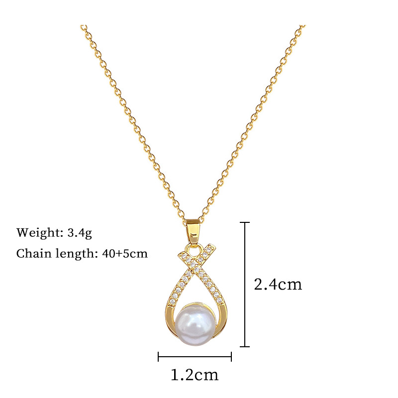 Orecchini di lusso leggeri con diamanti pieni, croce, perle, personalità, temperamento, gruppo di articoli_voghion.com