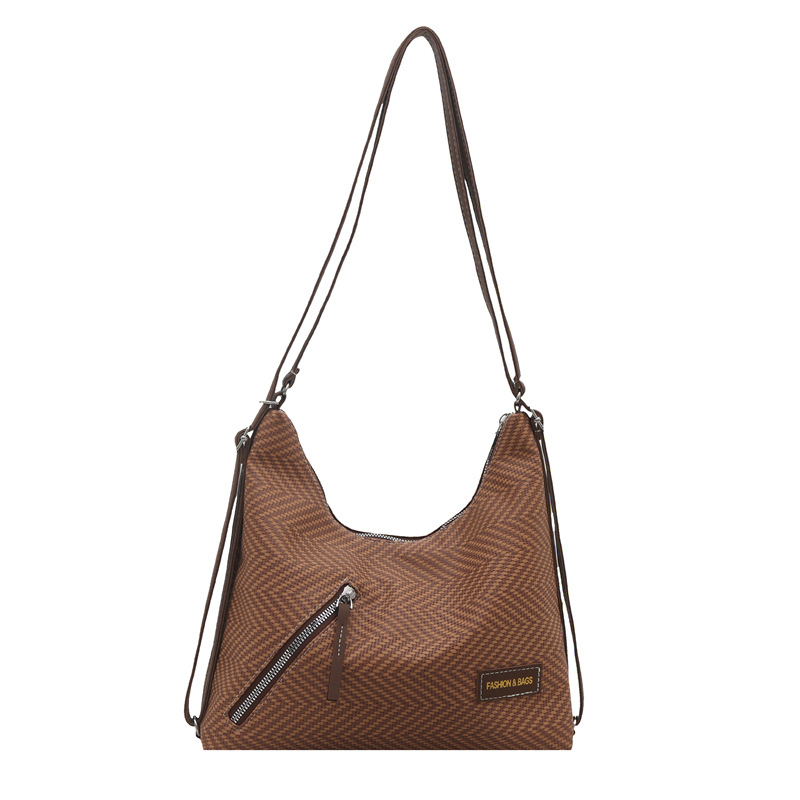 Woven Texture Straw Women's Shoulder Bag Stylish Crossbody Handbag_voghion.com