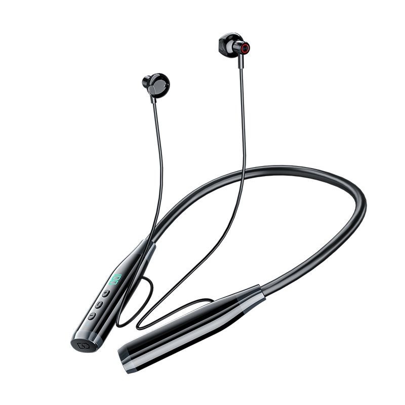 5.4 ハンギングネックワイヤレス 4 スピーカーダイナミックコイルデジタルディスプレイ TF カード 3C イヤホンエクストラロング A123 Bluetooth ヘッドセット|undefined