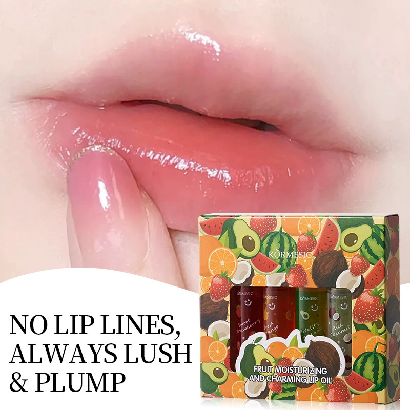 Набор увлажняющих масел для губ KORMESIC с фруктовыми экстрактами, оптовая продажа от производителя для международной торговли