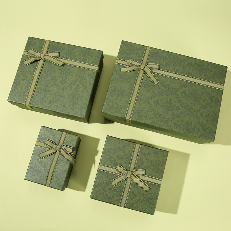 墨绿色礼盒空盒男士衬衫腰带围巾仪式感礼盒口红礼盒生日礼物盒
