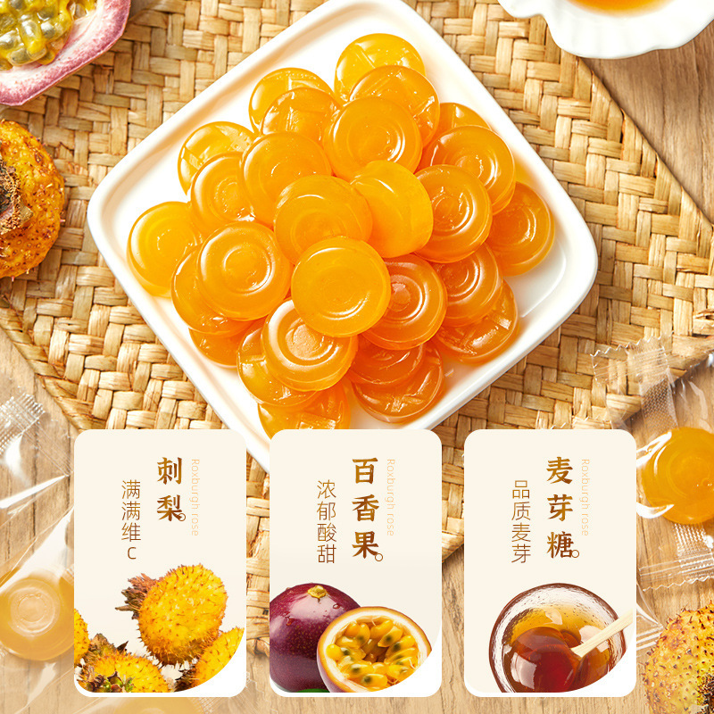源工場刺梨百香果餅刺梨餅刺梨糖百香果糖網紅爆金間食ソフトキャンディ|undefined