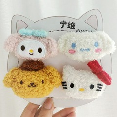 漫画ぬいぐるみテディサンリオ人形アクセサリーシナモロール KT 猫人形ブローチ女の子ヘアアクセサリー