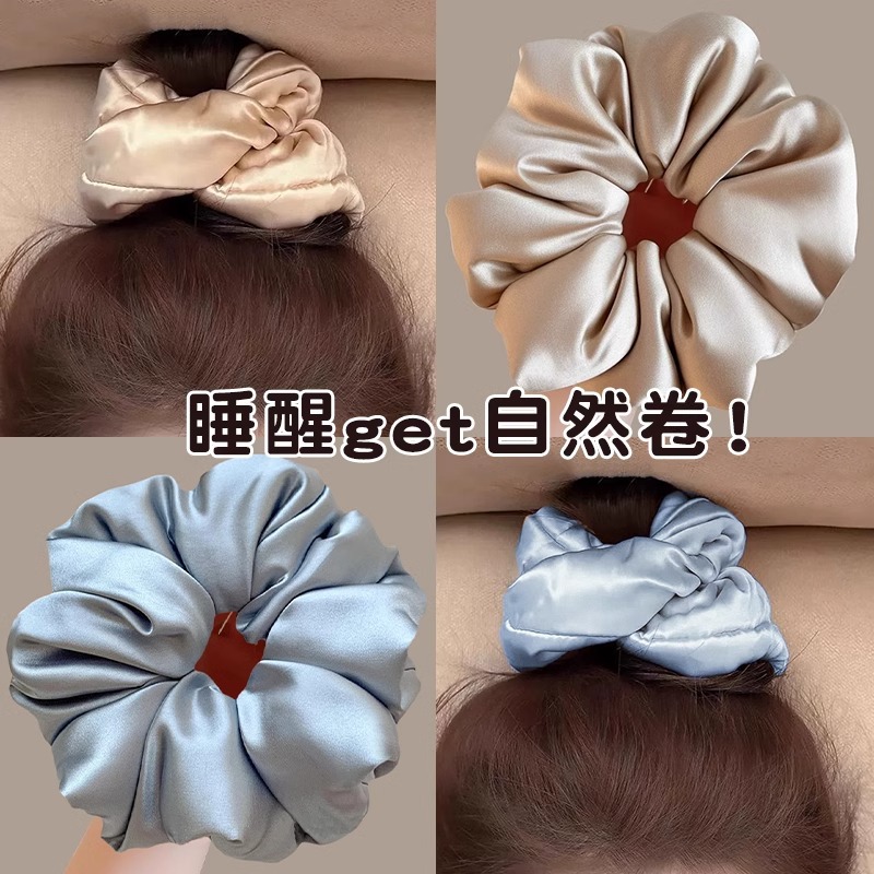 Dormir anillo de cabello de intestino grueso para mujeres 2025 nueva cuerda de cabeza de alta gama atada cabeza de bola de cabello artefacto de sueño cuerda de cabello de alta calidad