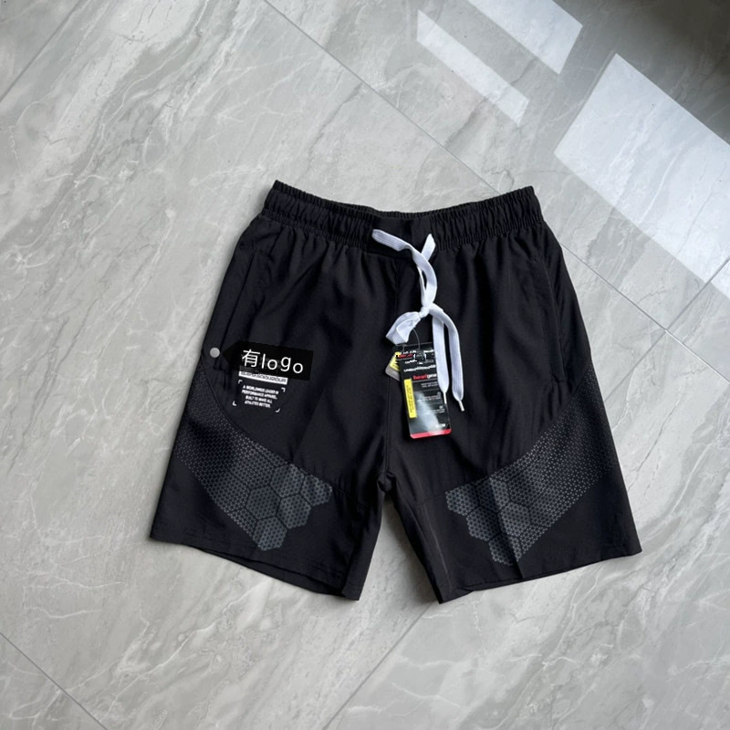 Летние тонкие шорты из ледяного шелка, быстросохнущие, мужские, свободные, повседневные, спортивные, для бега, от производителя, оптом, в одном комплекте