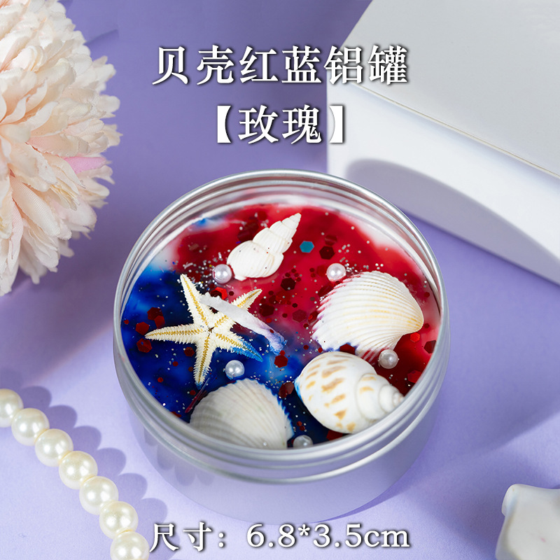 Caja de aluminio flor seca vela de perfume cross-border regalo de mano cera de soja colorido cristal hecho a mano regalo de mano cera de banano