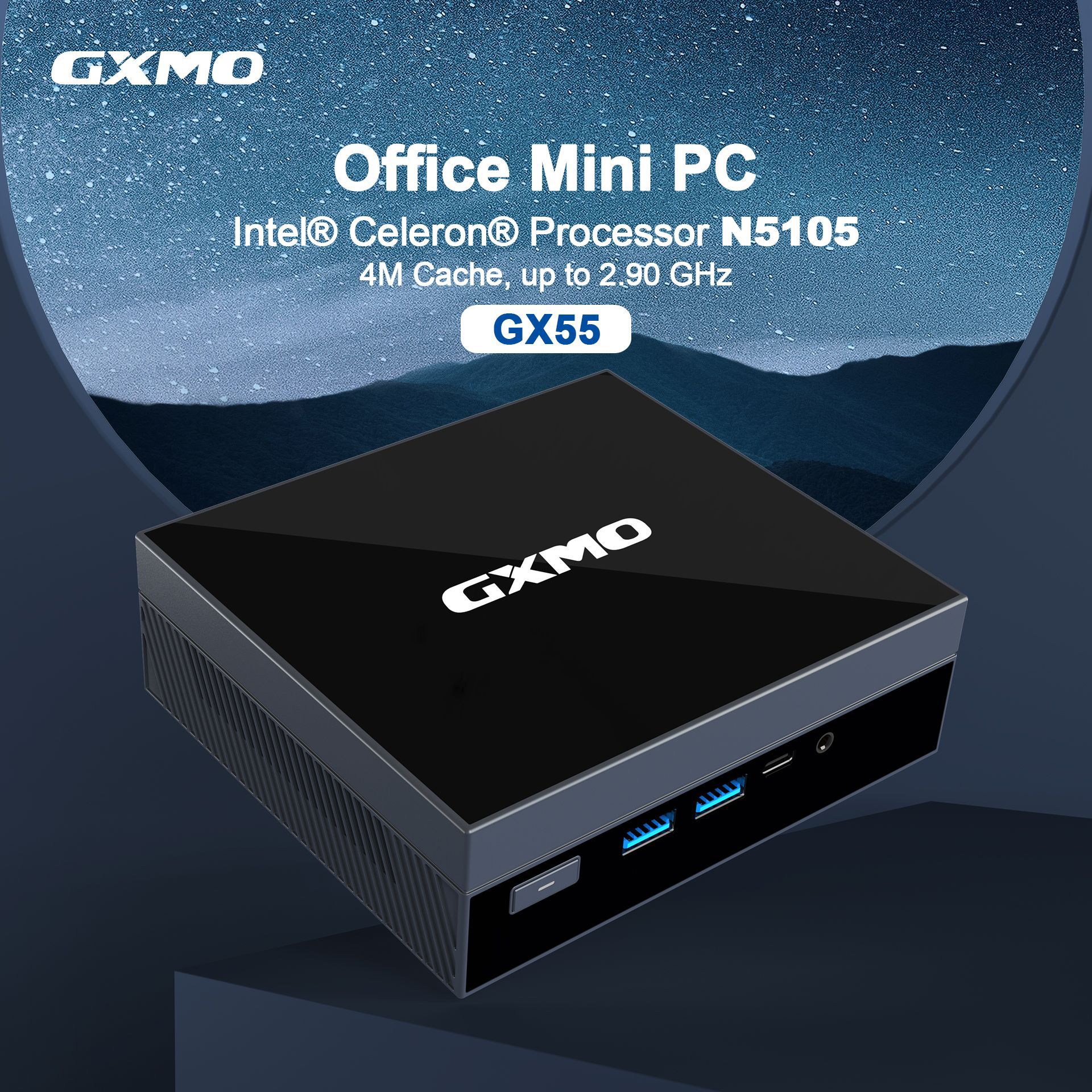 英特11代 赛扬N5105迷你主机办公台式电脑4K 微型服务器MINI PC