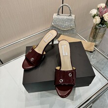 高品质外贸新款欧美大牌中东俄罗斯荷兰马来西亚真皮高跟一字拖鞋
